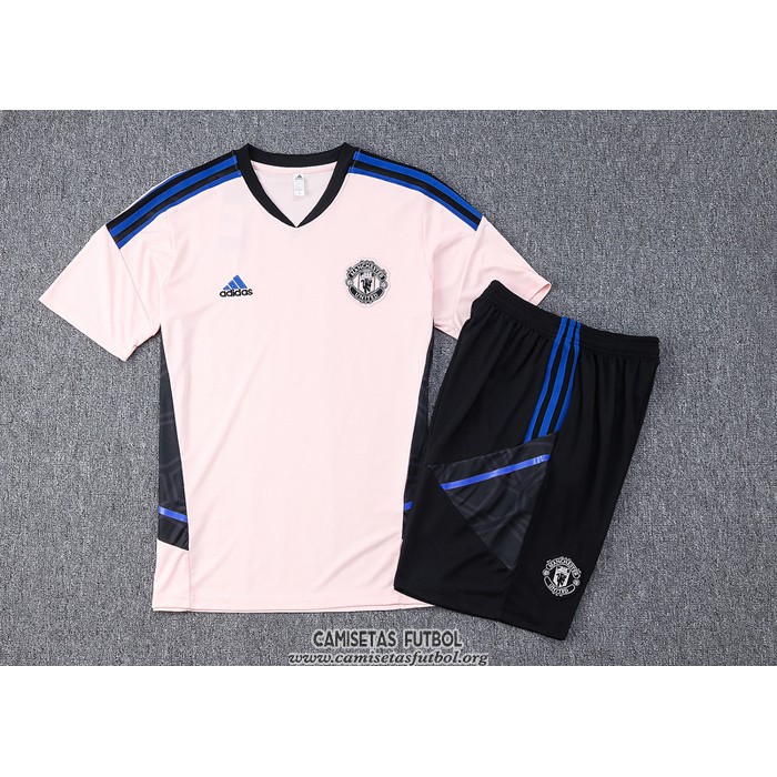 Chandal del Manchester United Manga Corta 2022/2023 Rosa - Pantalon Corto
